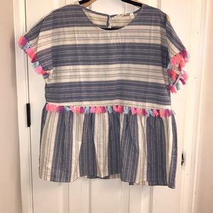 Brand new fiesta peplum shirt